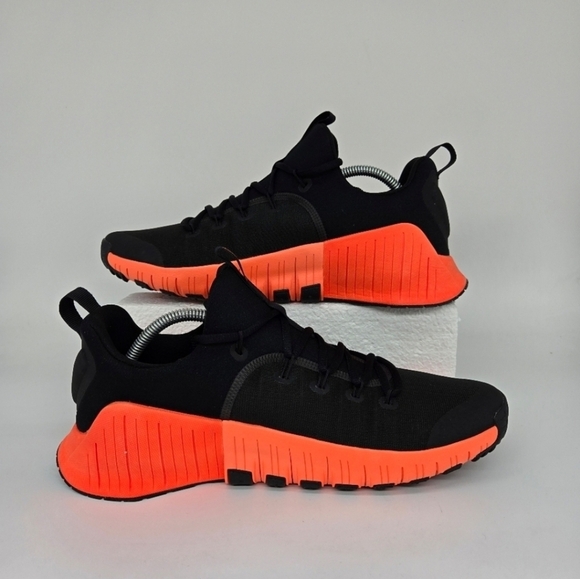 New Nike Free Metcon 6 'Black Hyper Orange' Men's Workout Shoes Size 10 - Picture 4 of 8